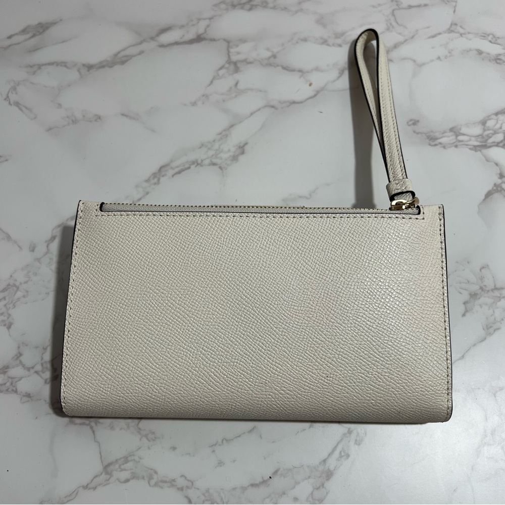 NWT‎ Coach Ivory Leather Wristlet/Phone Wallet - Picture 9 of 11